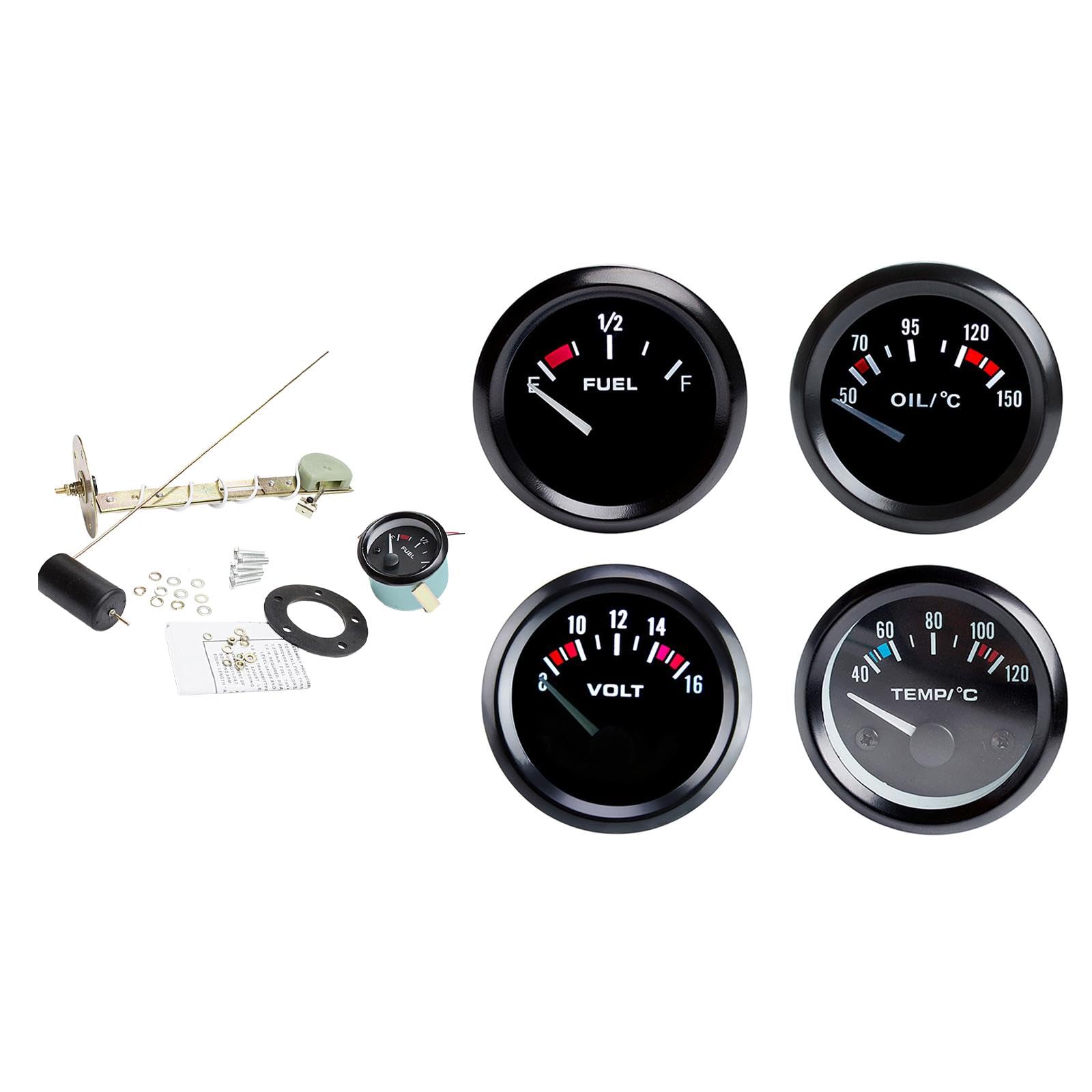 Merishopp Fuel Gauge Instrument Panel 12V for Durable Spare Parts Replaces Without Sensor-image-36
