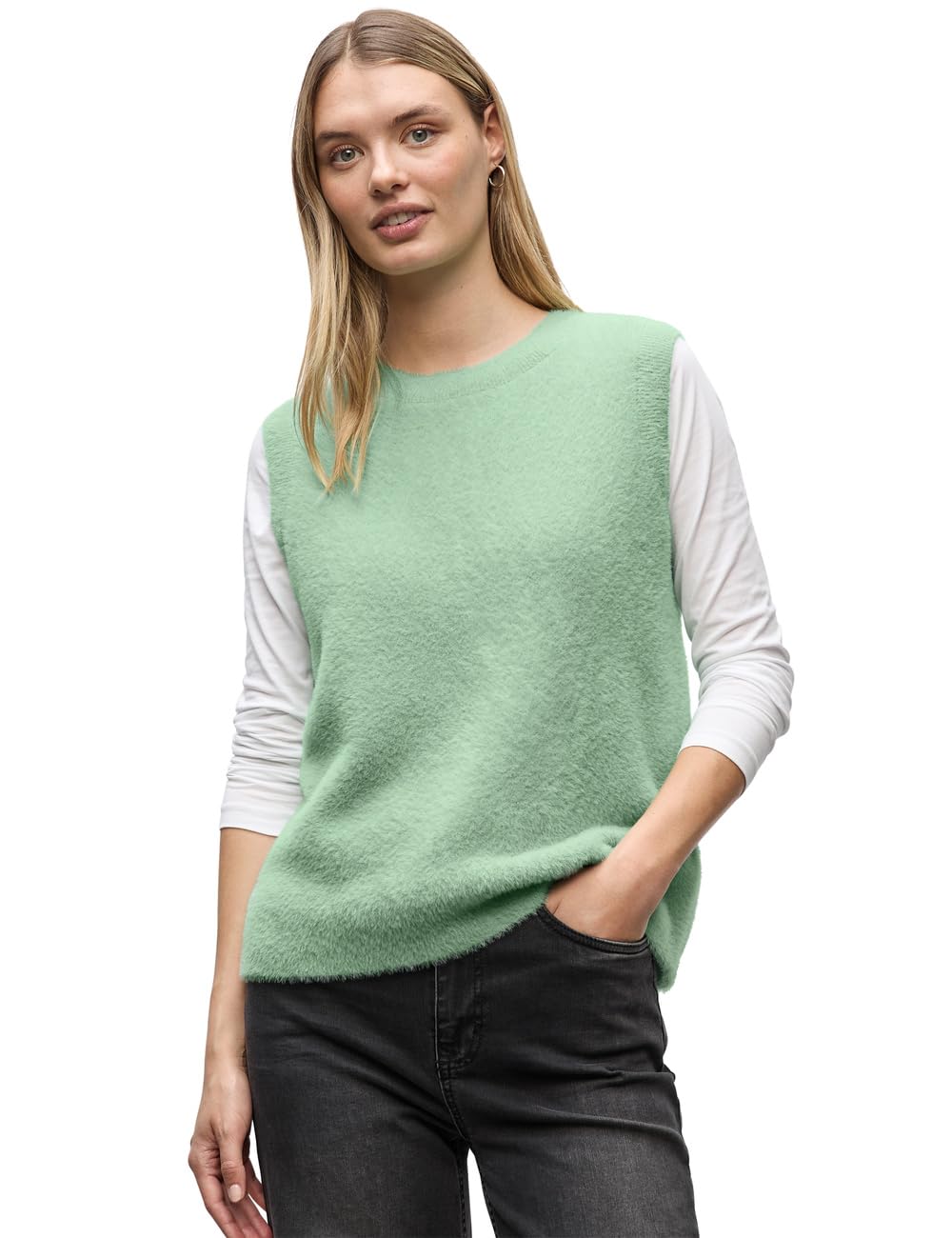 Street One Damen Ärmelloser Pullover