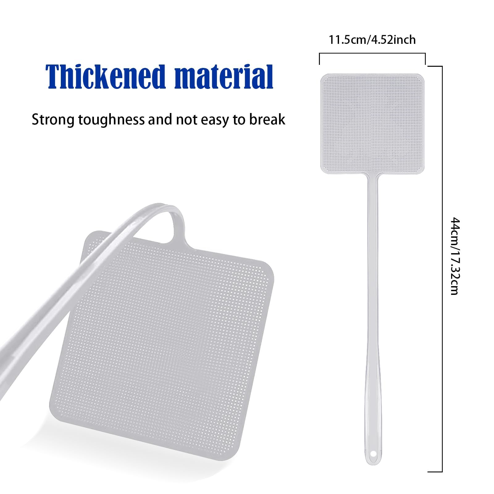 3 Pezzi Grigio Scacciamosche,per Mosche,Scacciamosche Manuale Plastica,Portatile Manico Lungo,per Zanzare e Insetti,Acchiappa Mosche per Interno Cucina e Giardino Esterno