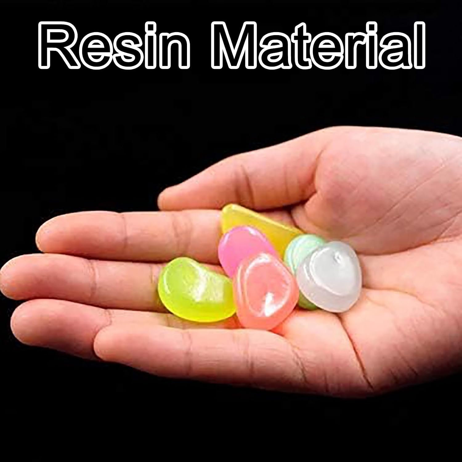 Colorful Resin Decorative Glow in The Dark Rocks, Smooth Round Edges, Creative DIY Glow Rocks, for Home, Vase & Aquarium(800 Pieces)