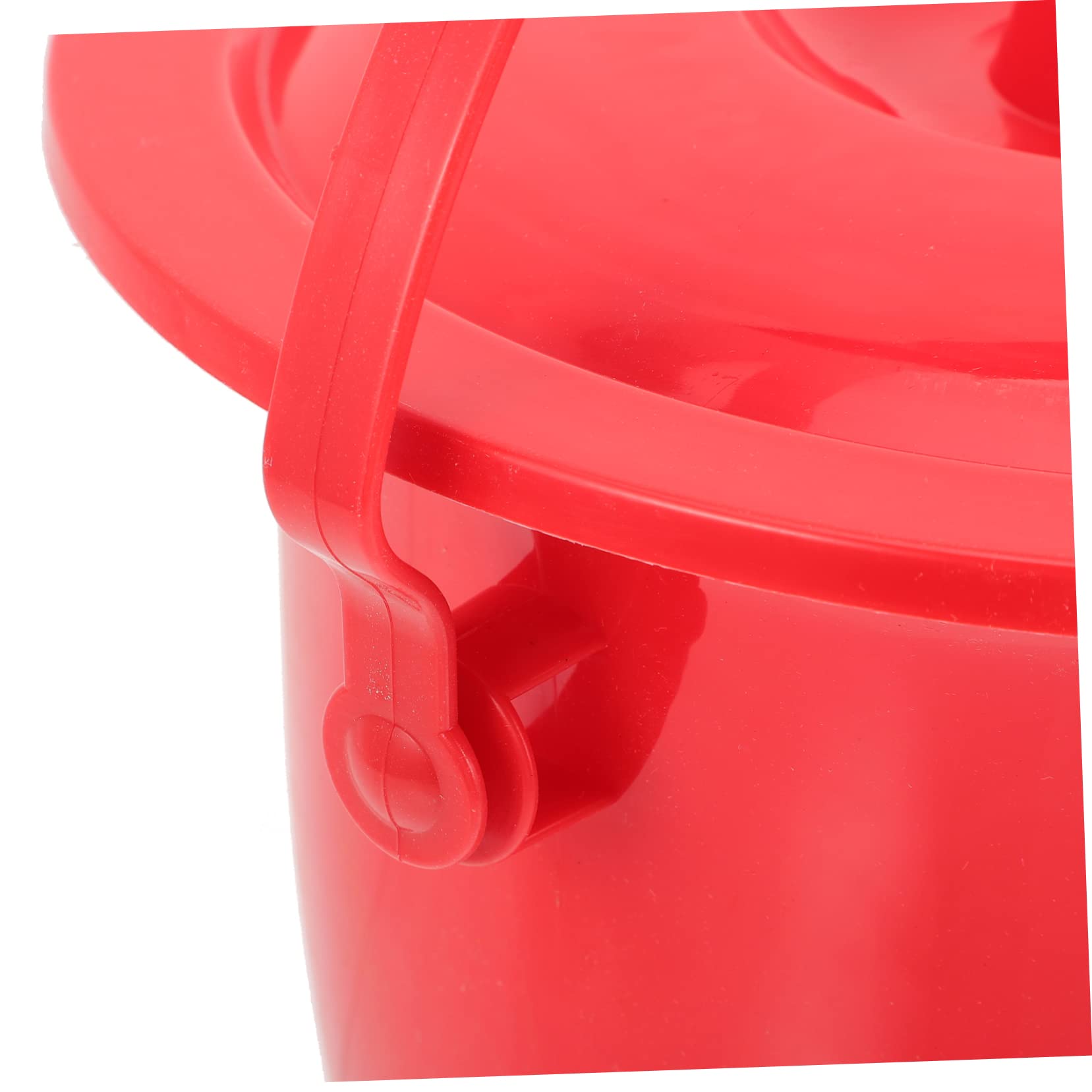 Orinal Portátil Rojo de Plástico Tapa, Ligero y Estable