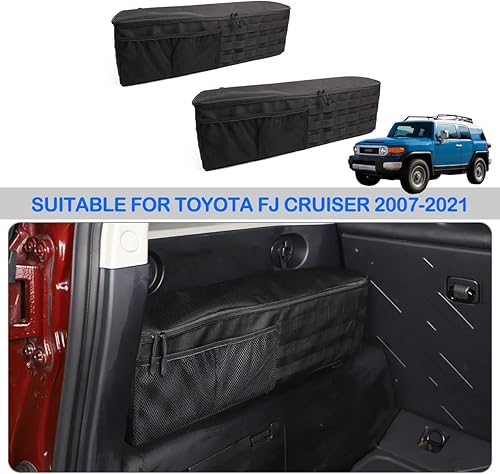 Miniatura 7 de Organizador de maletero de automóvil compatible con Toyota FJ Cruiser 2007-2021, organizador de almacenamiento trasero multicompartimento, bolsa de