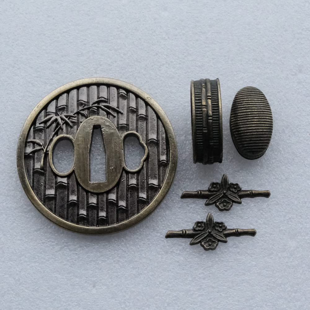 Japanese Samurai Sword KOSHIRAE – TSUBA FUCHI KASHIRA MENUKI 68-85