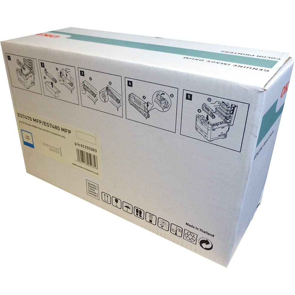 ECOPRO - Tamburo Originale per le stampanti OKI ES7470 ES7480 ES 7470 7480 - Ciano - da 30.000 Pagine A4 - Cod 01333303