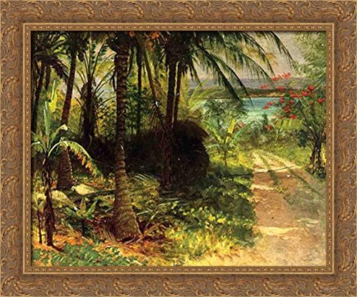 Tropical Landscape 24x20 Gold Ornate Wood Framed Canvas Art by Albert Bierstadt