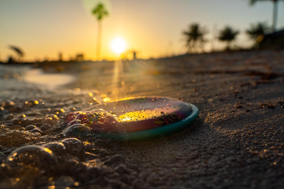 Waboba Flobo - woda frisbee/latający dysk - leci prosto i daleko, gdy jesteś na plaży - anasy imprezowe - 18 x 1,5 cm