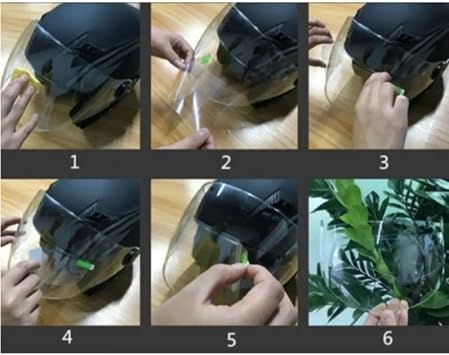 Luti Concept Motorcycle Helmet Compatible with All Helmets Windshield Sticker Film Rain Bug Blocker Water Slider Window Film Rain Blocker Drop Slider Film