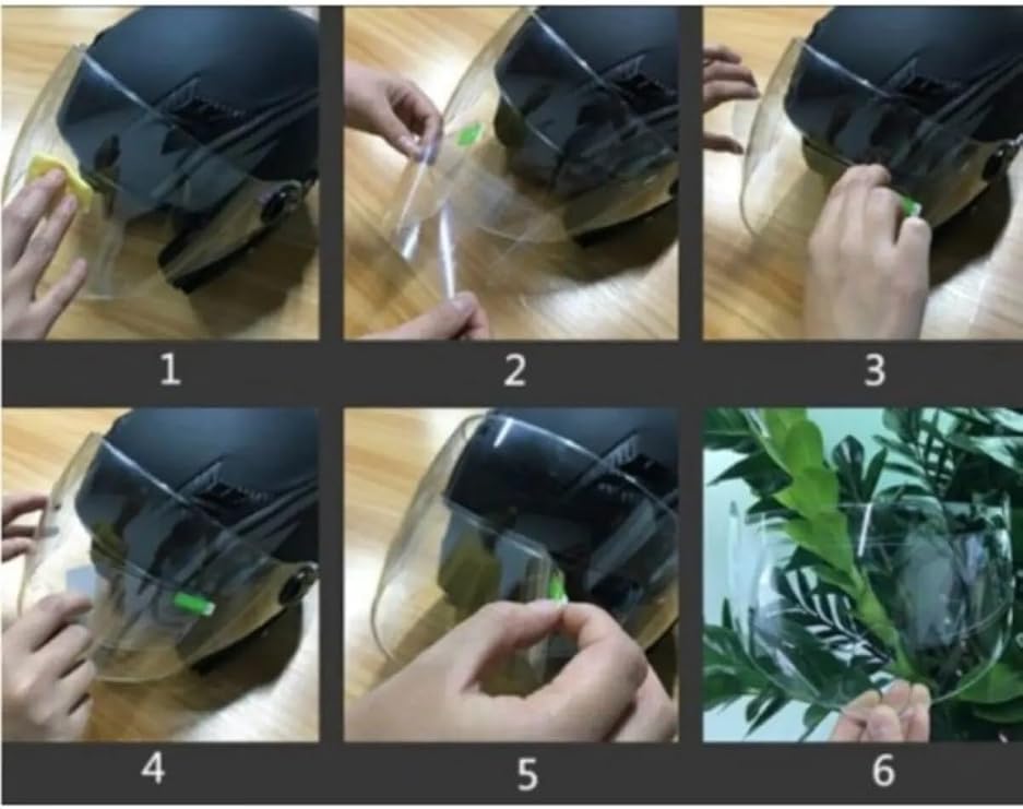 Luti Concept Motorcycle Helmet Compatible with All Helmets Windshield Sticker Film Rain Bug Blocker Water Slider Window Film Rain Blocker Drop Slider Film