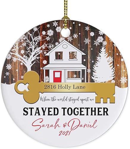 Vista 41 de Adorno de Navidad personalizado para inauguración de la casa, regalo para propietario de una casa nueva, nuevas aventuras, nuevos recuerdos, adorno