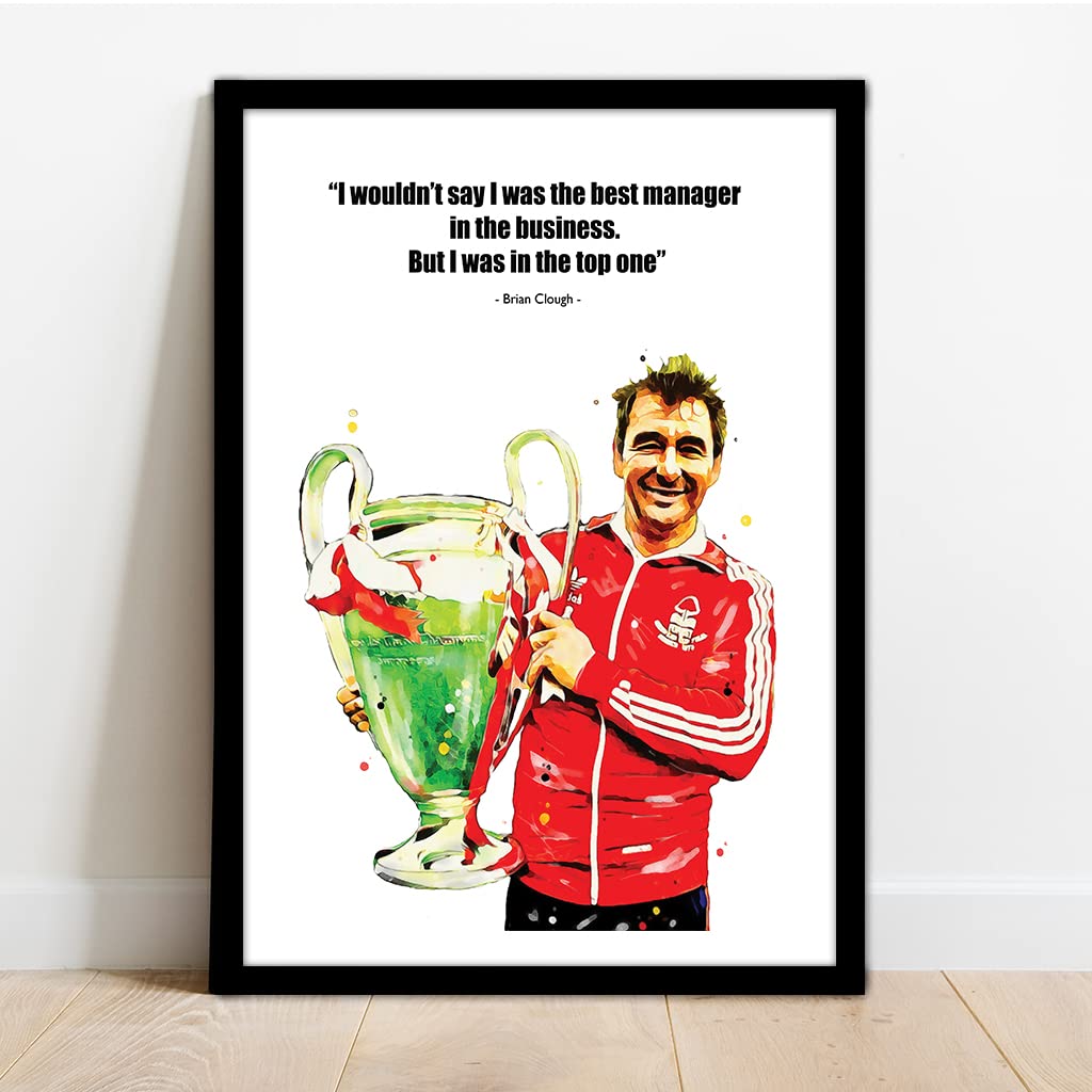 The Football Print Room Nottingham Forest Brian Clough Framed Art Print