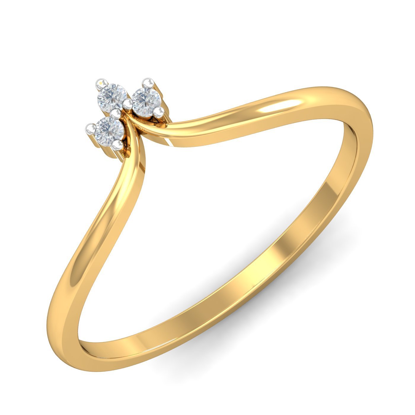 18KT Yellow Gold Solana Tiara Ring for Women-image-21