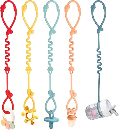 Miniatura 12 de Correas de juguete para bebé, correas de juguete de silicona para cochecito, correas de seguridad de juguete para juguete, correas para taza con