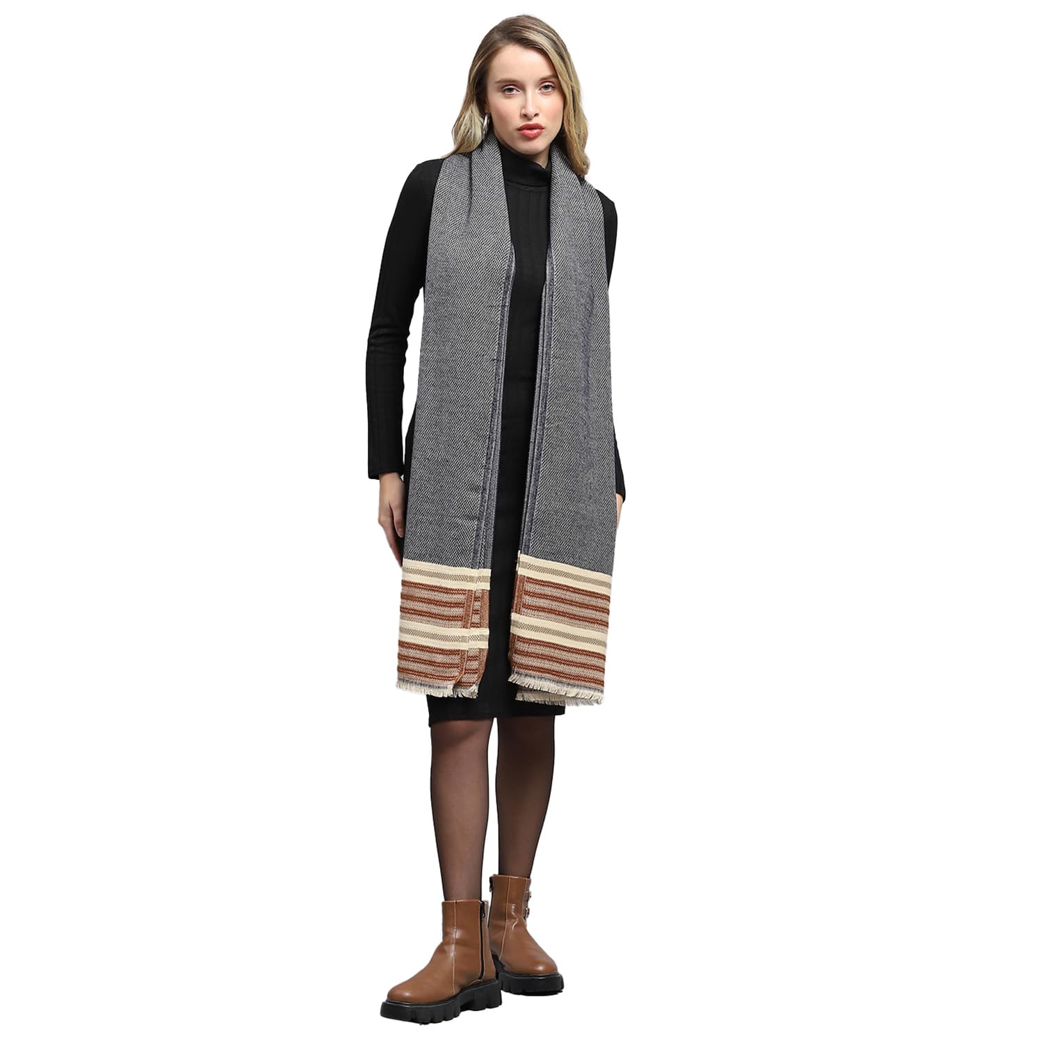 monte carlo Women’s Winter Stoll | Self Design Pattern | Cozy Warm | Stylish Fashionable Winter Accessory | Elegant Soft Wrap For Women (Pack Of 1)-picture-47