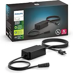 Philips Hue Fonte de alimentação externa de 40 W, preta - conecte várias luzes externas de baixa tensão de até 40 W - 1 pacote - requer ponte de matiz - à prova de intempéries