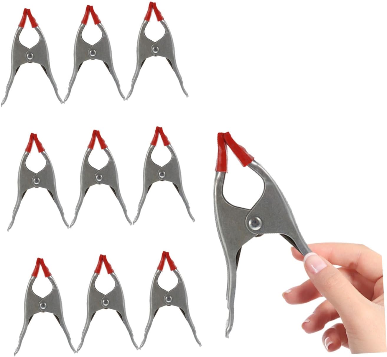 VALICLUD 10pcs A-shaped Iron Woodworking Spring Clamps Thickened A-type Carpentry Clips 6-inch Heavy-duty Fast Holding Tools for Wood and Stone Fixing