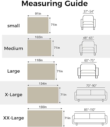 Miniatura 6 de Fundas de sofá color turquesa y gris costero para 3 cojines, funda de sofá lavable para fundas de sofá seccional, fundas náuticas oceánicas de