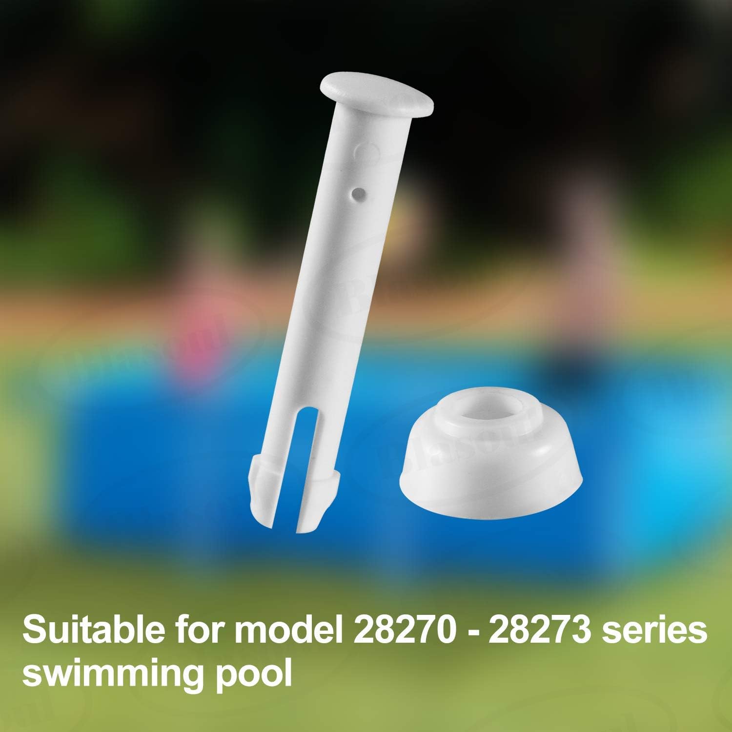 Blasoul Plastic Pool Joint Pins (12 pcs) L: 2.16" for Intex 13ft-24ft (2016 Season & After) Metal Frame Pools with Extra 12 pcs Rubber Seals Pool Replacement Parts: Garden & Outdoor