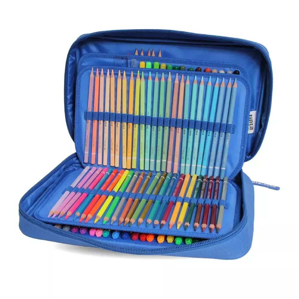 tinta unita Art Box Deluxe SKYLINECOLOR valigetta 174 pz: 24 pastelli acquerellabili - 72 pastelli - 24 brush bipunta - 36 pennarelli - 5 evidenziatori - 4 penne i'm - disponibile Nero o Rosa (Rosa)