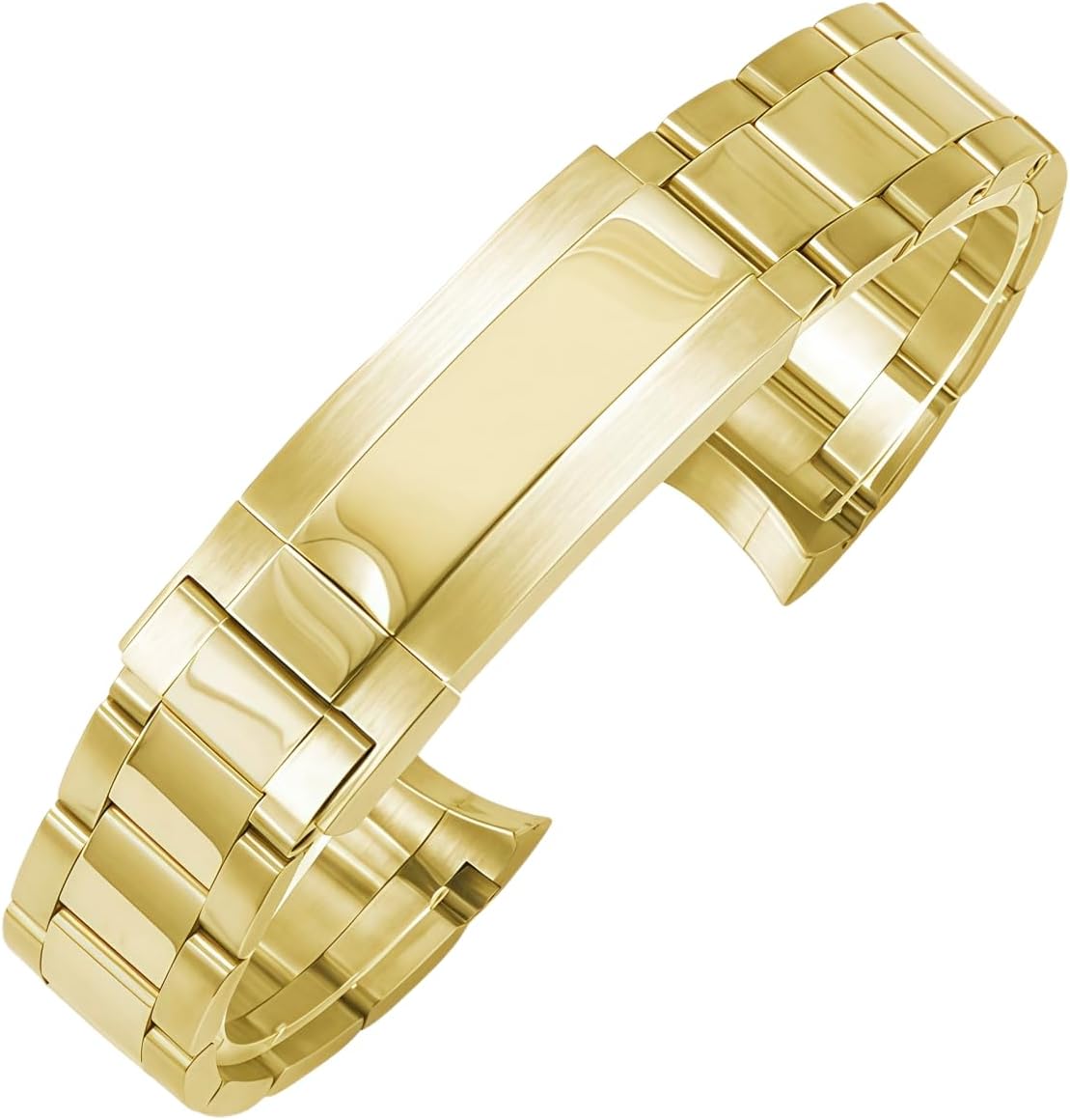 Brushed Metal Watch Strap Classic Stainless Steel Deployment Buckle Replacement Bracelet for Rolex Cosmograph Daytona