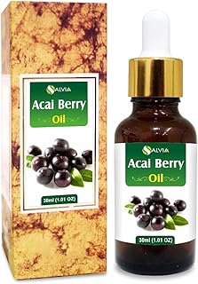 Acai Berry (Euterpe Oleracea) Cold Pressed Carrier Oil 100% Natural & Pure Undiluted Uncut Oil Best for Aromatherapy, Skin Care Therapeutic Grade (30ml with dropper)
