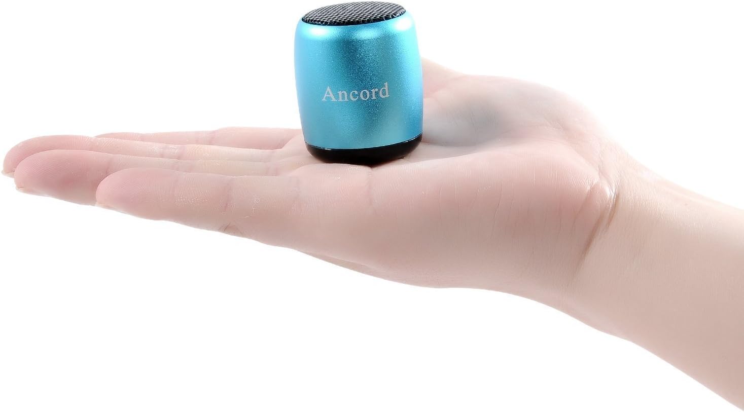 Ancord Micro Wireless Speaker TWS System Portable Tiny Body Loud Voice Shutter Button Selfie Features (Blue)