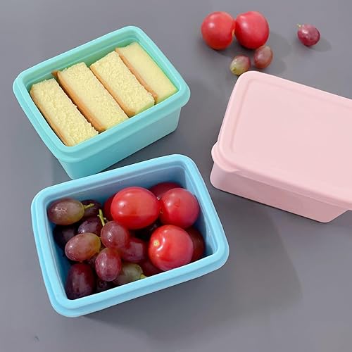 Miniatura 8 de Bandeja de silicona para cubitos de hielo, recipientes herméticos para almacenamiento de alimentos con tapas, aptos para microondas, recipientes de