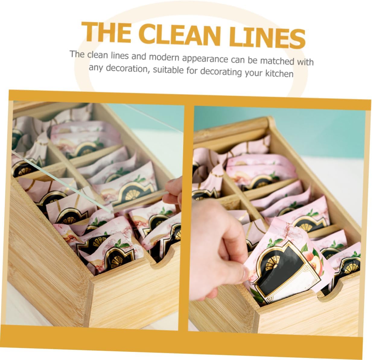 ABOOFAN Tea Bag Storage Organizer Multi Purpose Container for Tea Bags Coffee Food Grade Solid Quality for Home Office Kitchen Use