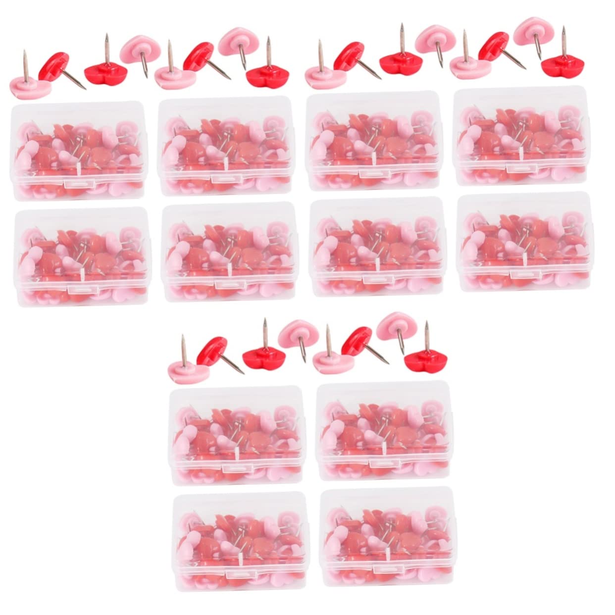 STOBOK Punaises Liège Forme De Cœur Multicolores pour Tableau Et Photos Accessoires pour Bureau Et Maison