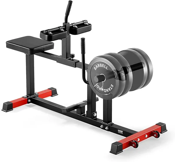 VEVOR Seated Calf Machine, 440 LBS Capacity Calf Raise Machine, Seated Calf Raise Leg Exercise Home Gym, Calf Workout Training Equipment, Lower Body Specialty Machine, Fit 1/2 inch Weight Plates