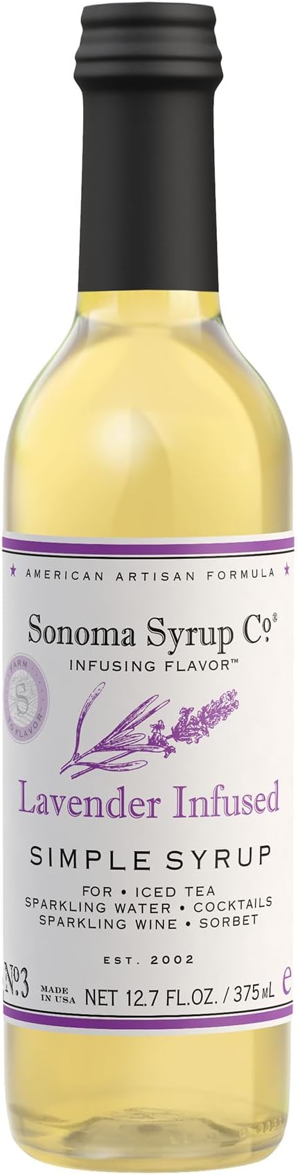 Sonoma Syrup Co. Co Lavender Simple , 12.7 ounces for Coffee, Cocktails, and Cooking