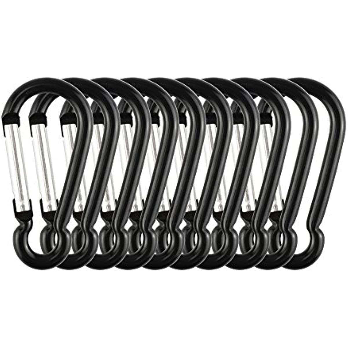 XBLDS10 PCS Aluminum Alloy Carabiner 4.6cm Clip Gourd Shape Carabiners Set Spring Snap Hook for Camping Traveling Hiking Keychains Keyring Outdoor