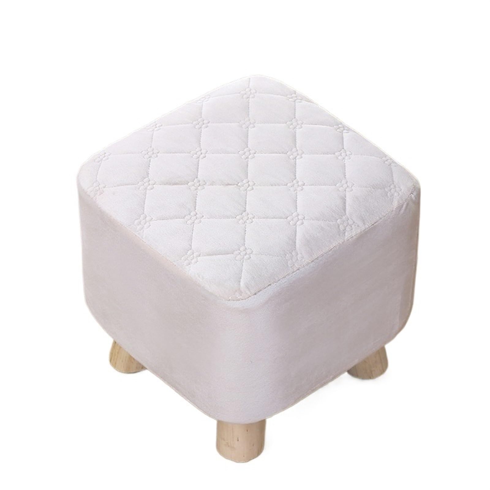 YXINAER Foot Stool Cover Ottoman Stool Cover Elastic Square Footrest Protector All-Inclusive Footstool Slipcovers Living Room(3)