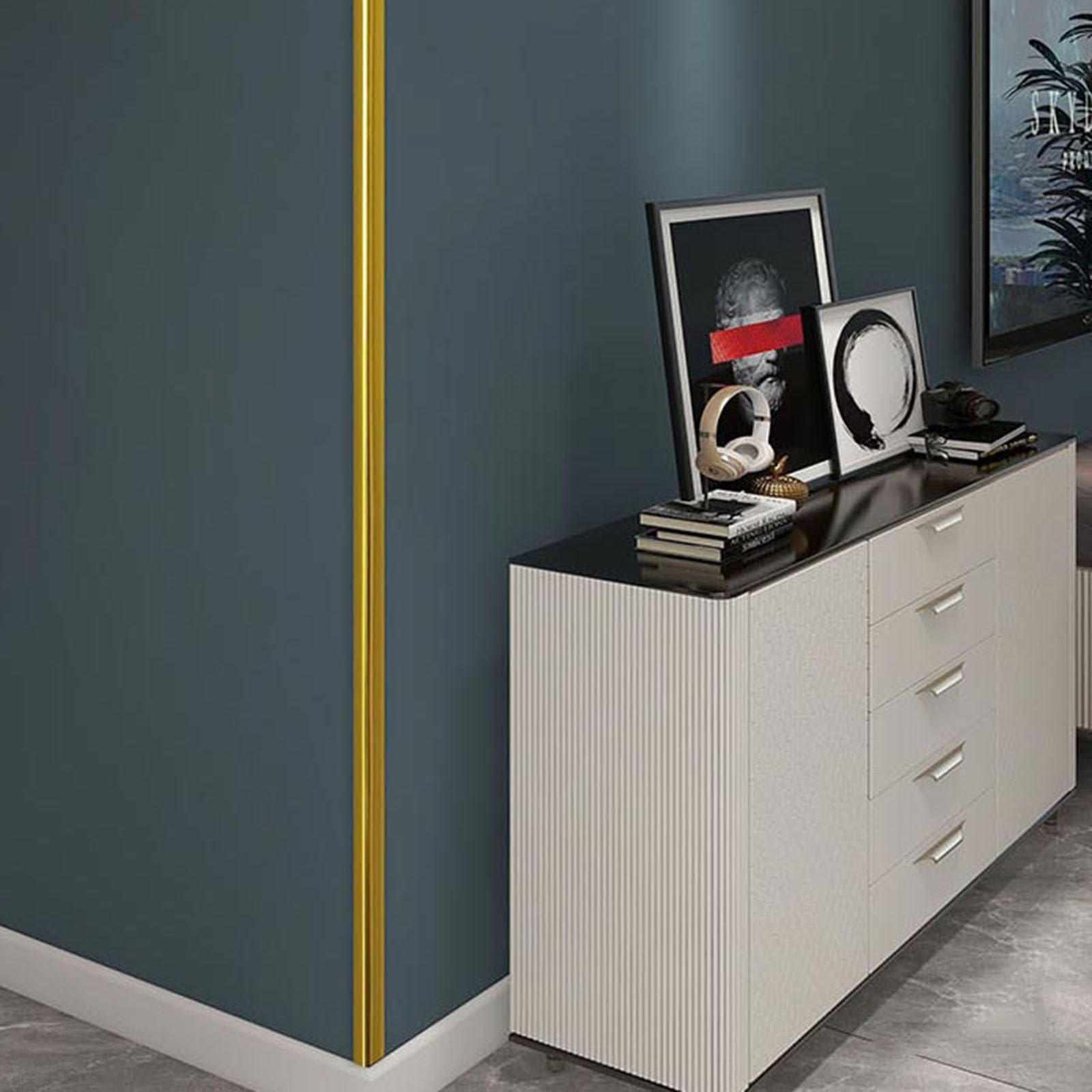 Protector de esquina de pared autoadhesivo, PVC de 2/3/4 cm de ancho, moldura de borde de pared, papel tapiz, protectores de esquina/Shelid/parachoques, tiras de ajuste de bordes en forma de L para me
