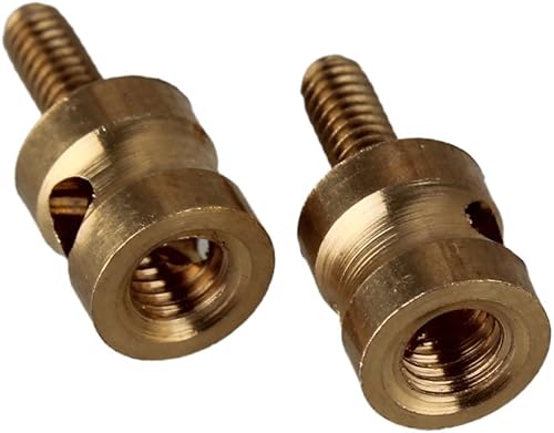 Miniatura 3 de Mxfans Tapón de enlace de varilla de empuje de metal de 0.079 in para helicóptero de avión RC con tornillo y tuerca