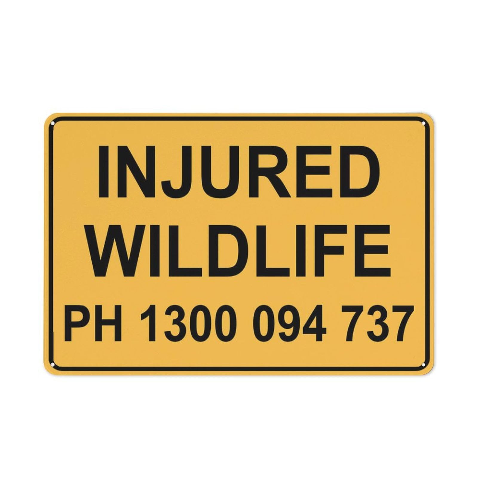 Peiyeety A02 Injured Wildlife New South Wales Sign 12X8 Inches Metal Aluminum Signs, Weather Resistant, Weatherproof, Indoor Or Outdoor