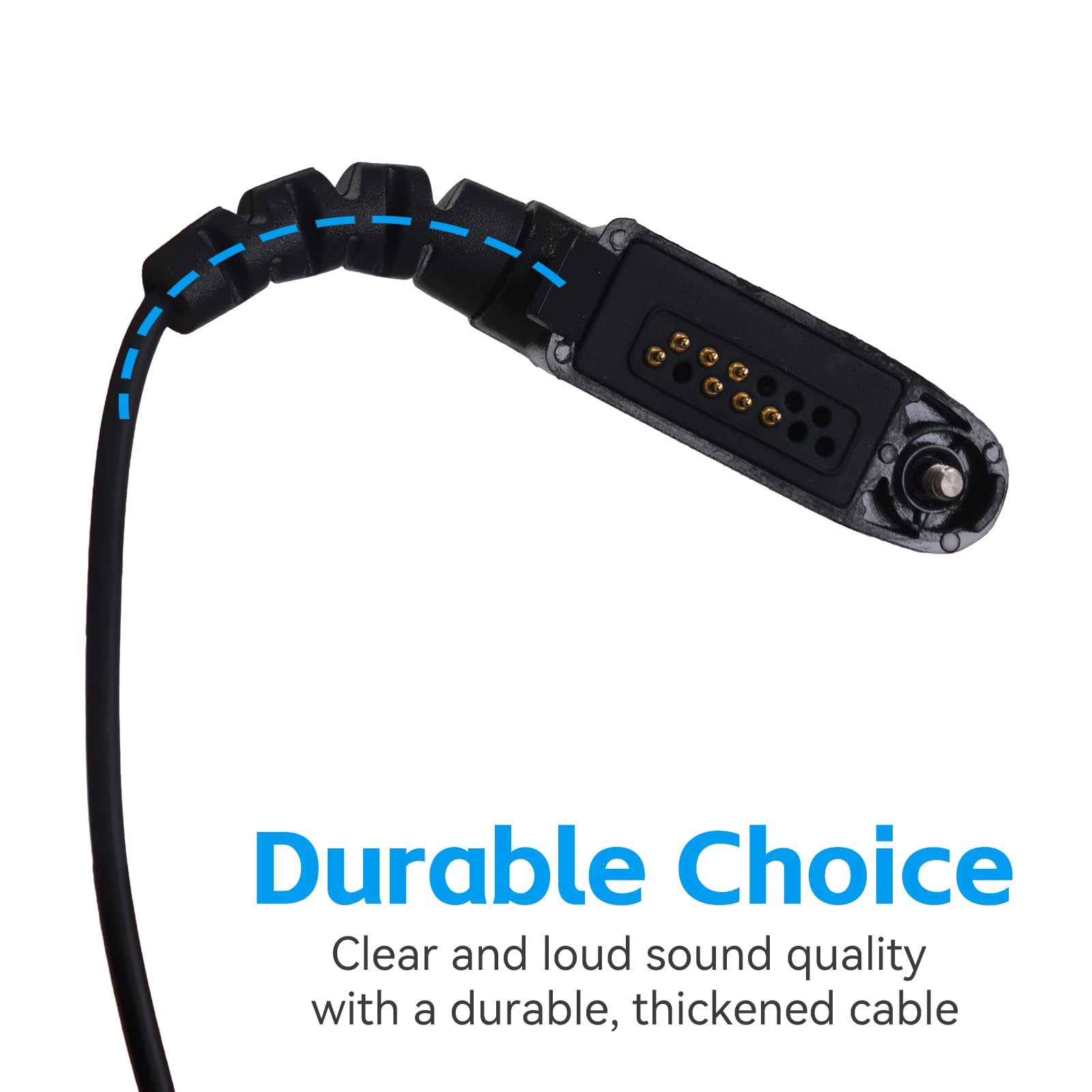 radtel Auriculares micrófono PTT para radios bidireccionales RT-950, RT-950 Pro y BJ-9000, comunicación Tipo walkie-Talkie, diseño cómodo con conducto de Aire. — view 3
