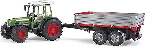 Bruder 02104 Fendt 209 S Tractor de granja con remolque de punta