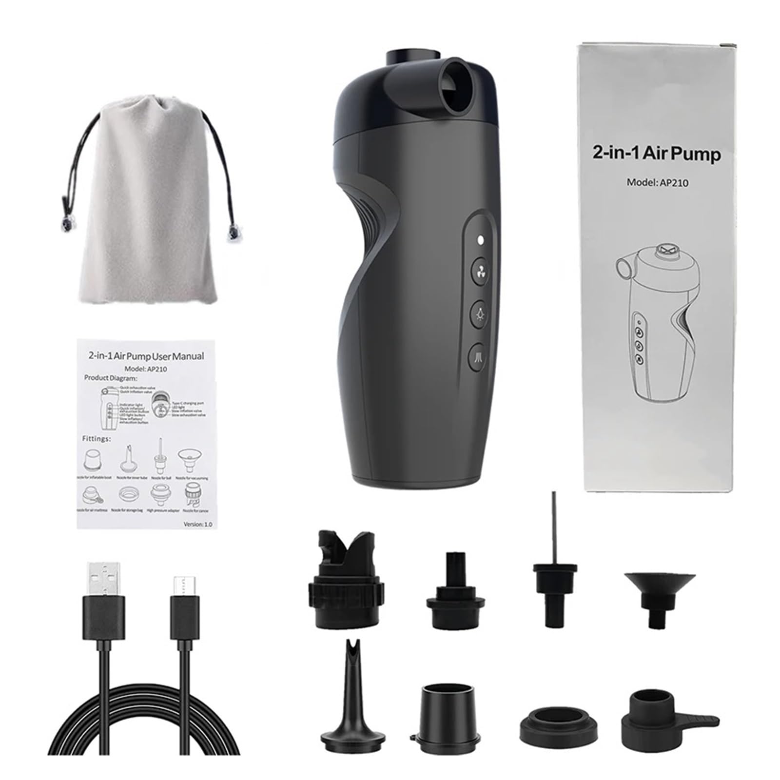 Bomba De Aire Portátil, Inflable, Eléctrica, Desinflable, For Tabla Paddle Surf, Bote Y Kayak Al Libre Compatible Amplia Gama Productos Hinchables