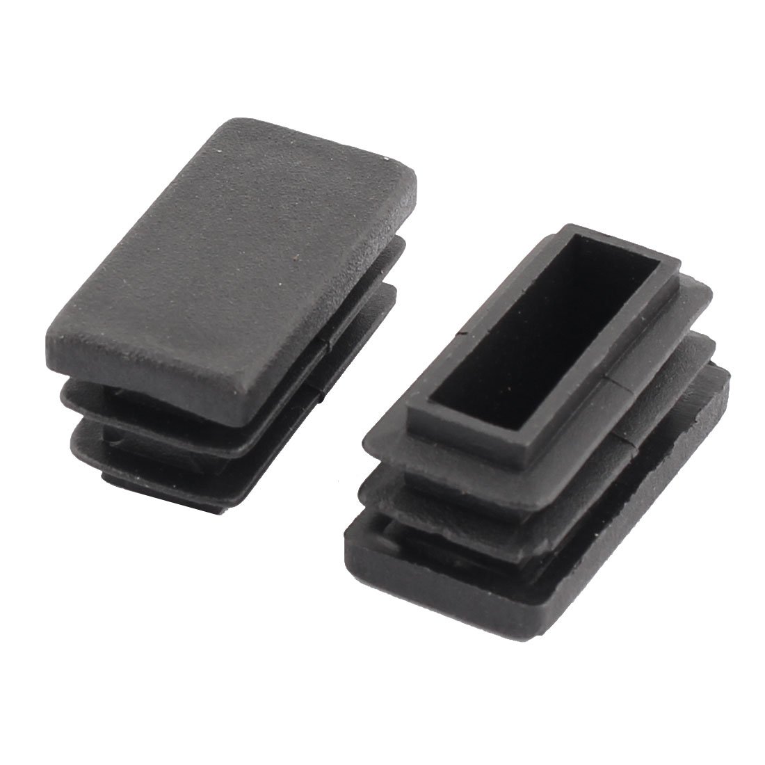 12-Pack Rectangular Chair Leg Floor Protectors – Black Rubber PVC Pads (30x40mm) For Furniture, Tables & Chairs – Anti-Scratch & Noise Reduction