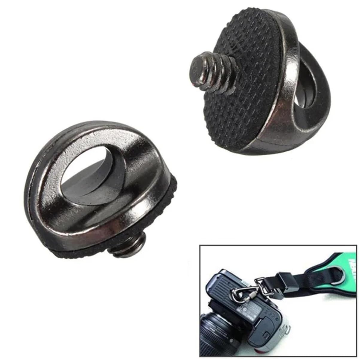 vis Adaptateur pour Sangle Appareil Photo et Caméra, Support à Vis 1/4" 3 Pcs Tokaneit