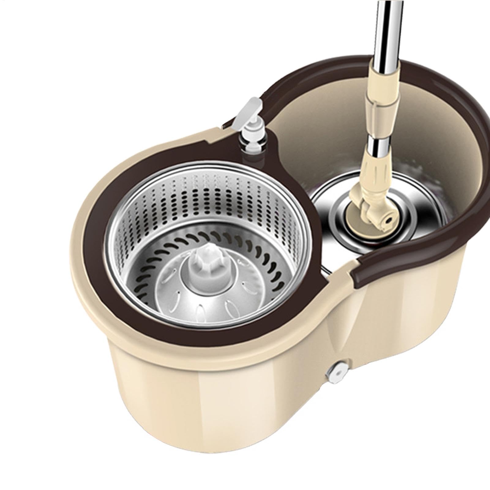 Cubo de fregona con escurridor, fregonas para Limpieza de Pisos con | escurridor | de fregona y Cubo Giratorio de 360 Grados para Limpieza de Pisos - de Limpieza de Pisos p