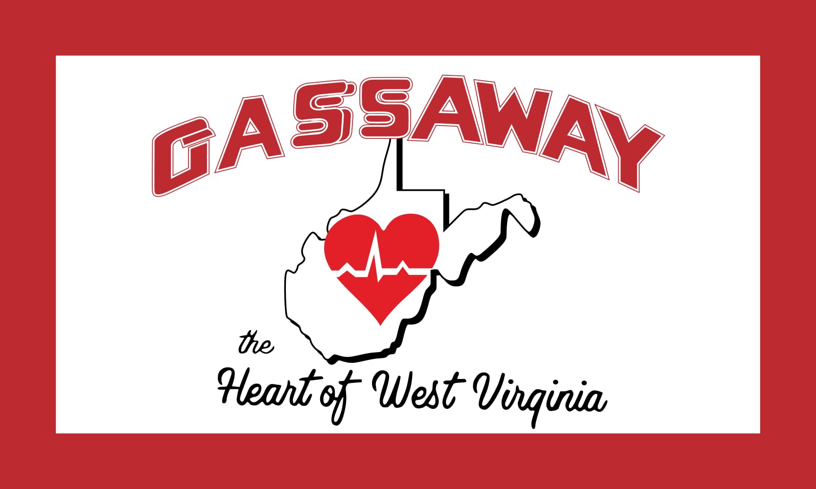 Drapeau Gassaway West Virginia fier emblème souvenir de voyage