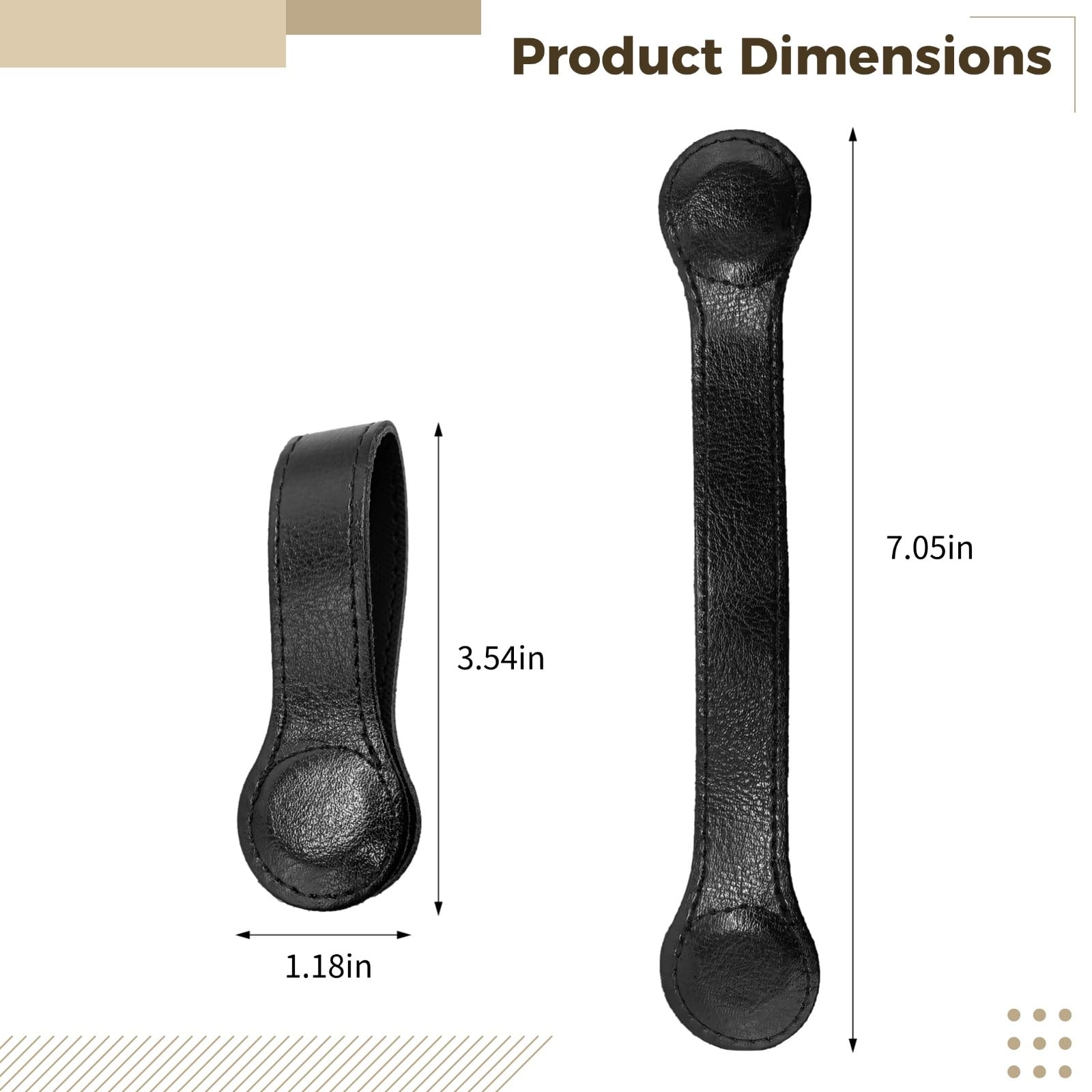 3er Set Magnetische Handtuchclips mit PU-Lederband, dekorative Bad Handtuchhalter mit starken Magneten, moderne Haken für Küchenhandtücher, zum Aufhängen in Bad, Küche und Waschküche
