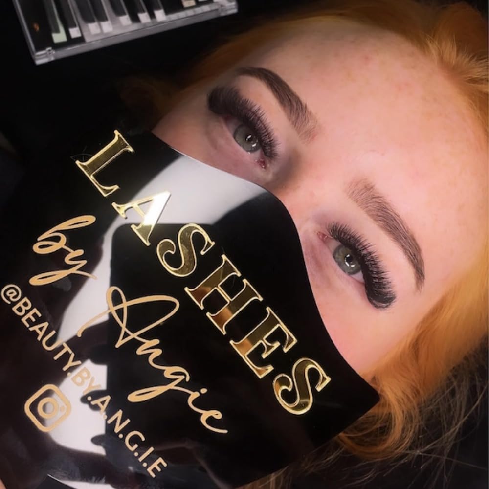 Personalised Eyelash Technician Prop Handheld Mirror Social Media Prop,Custom Acrylic Mirror,Name,Eyelash Beauty, Lash Tech Sign (Whiter,5.5x8.5in) image 5
