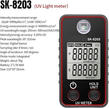 Digital UV Illuminometer Professional UV Tester Ultraviolet Meter UVB Measurement Portable Photometer Uveometro Detector