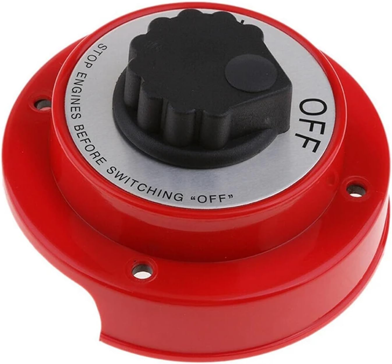 Battery selector Switch 2 Way Red Plastic Disconnect Switch 2 Positions Waterproof Master Isolator for Boat