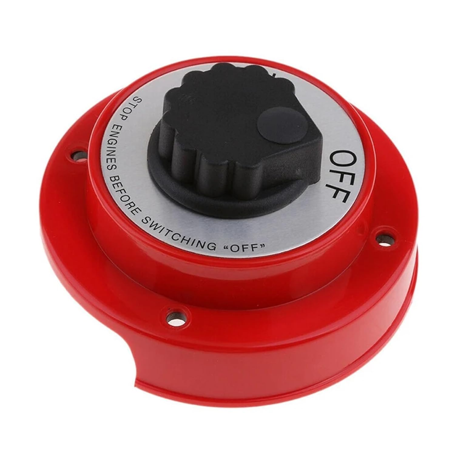 Battery selector Switch 2 Way Red Plastic Disconnect Switch 2 Positions Waterproof Master Isolator for Boat