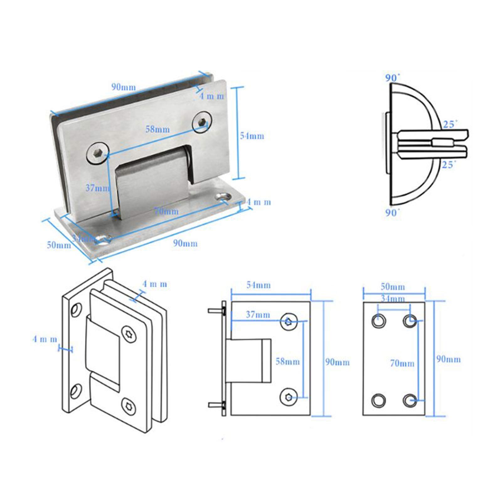 Stalen scharnierdeur smartline rechtsdraaiend rookglas 231,5x93