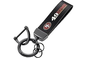 49ers Keychain: Durable Leather Keyring for Devoted Fans