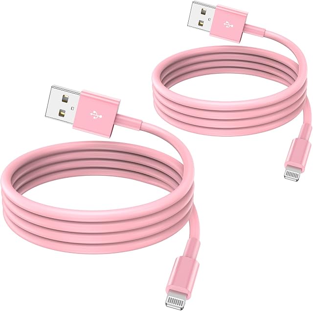 2 Pack Apple MFi Certified iPhone Charger Cable 2m, Apple Lightning to USB Cable Cord 2 metres Fast Charging Apple Phone Long Cables for iPhone13/12/12 mini/ 11/11Pro/Max/X/XS/XR/XS Max/8/7/6/iPad
